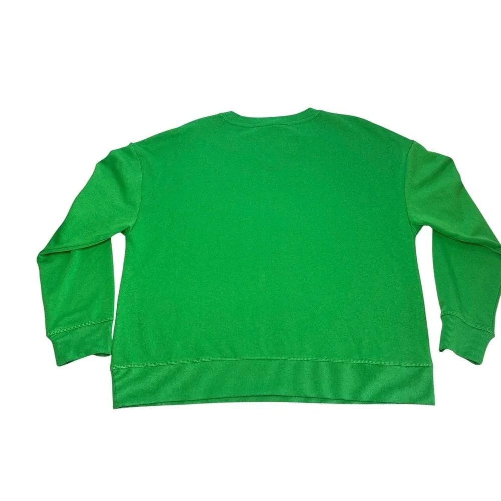 Tommy Hilfiger Men's Large Vibrant‎ Green Crewneck Sweatshirt Embroidered Logo